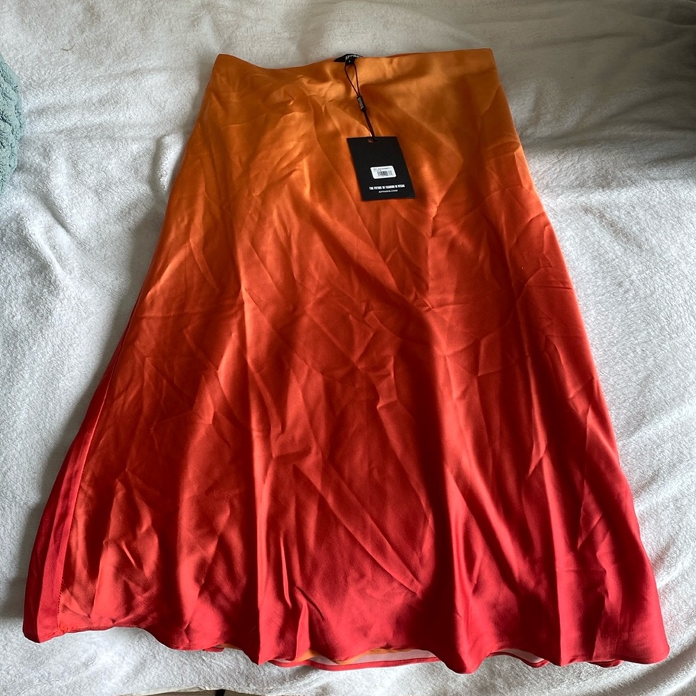 NWT Apparis maxi skirt in sunset orange/red